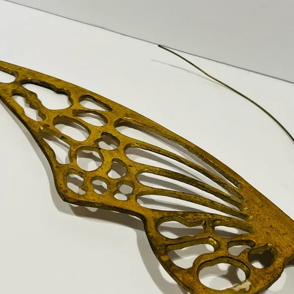 Vintage 1970’s Midcentury Modern Brass Set of 3 Large Butterflies Wall Decor